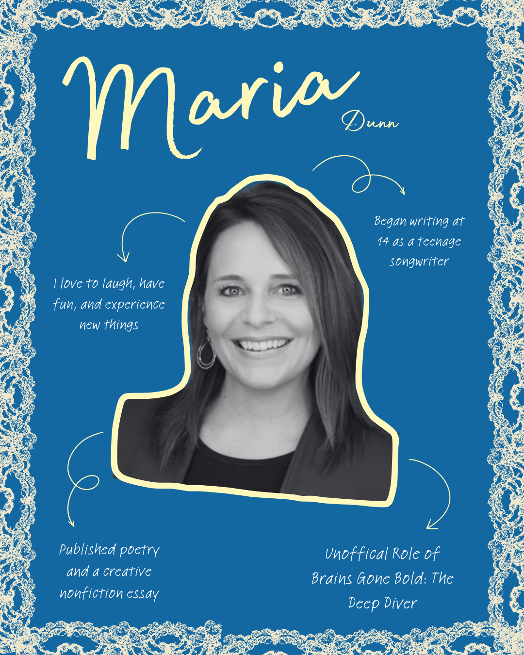 Brains Gone Bold — Maria Dunn host slide